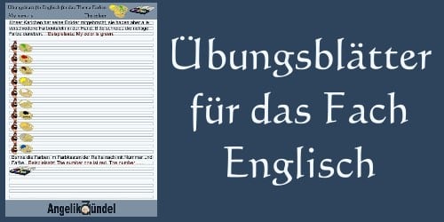 Beitragsbild für die Übungsblätter in Englisch