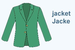 Eine grüne Jacke