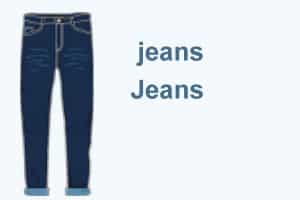 Eine blaue Jeans Hose