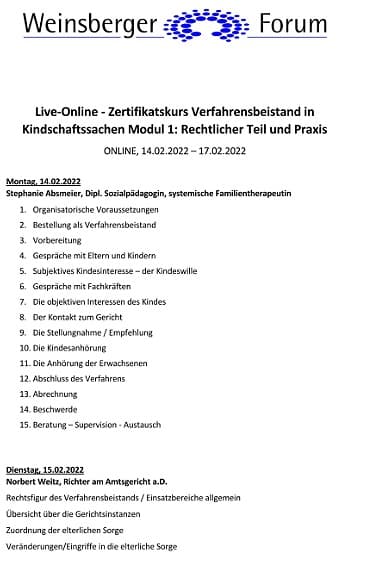 Verfahrensbeistand Rechtlicher Teil 2